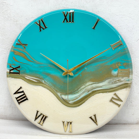* Blue Swipe Silent Clock 17.5 inches(CS)