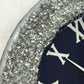 *Blue Silver Ring Silent Clock 17.5 inches(CS)