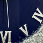 *Blue Silver Ring Silent Clock 17.5 inches(CS)