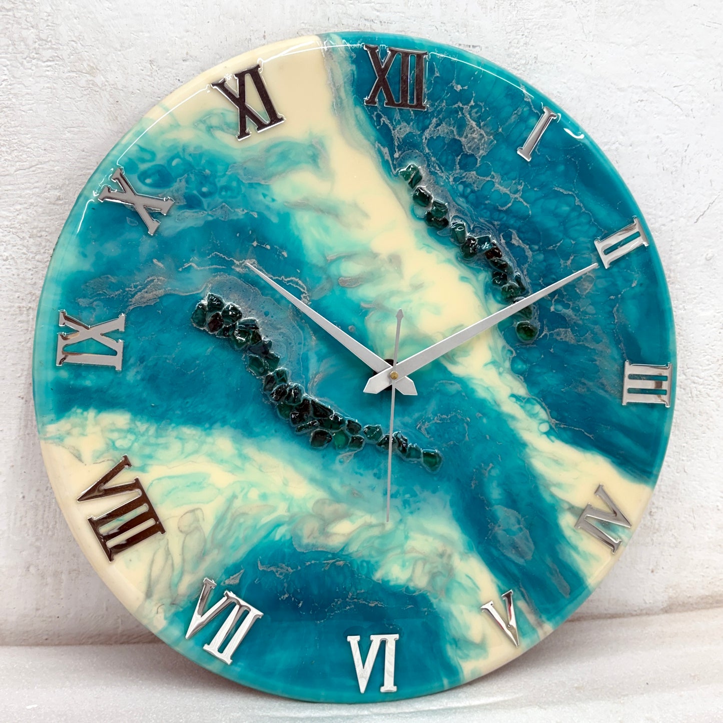 *Blue Stones Silent Clock 17.5 inches(CS)
