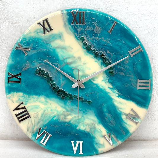 *Blue Stones Silent Clock 17.5 inches(CS)