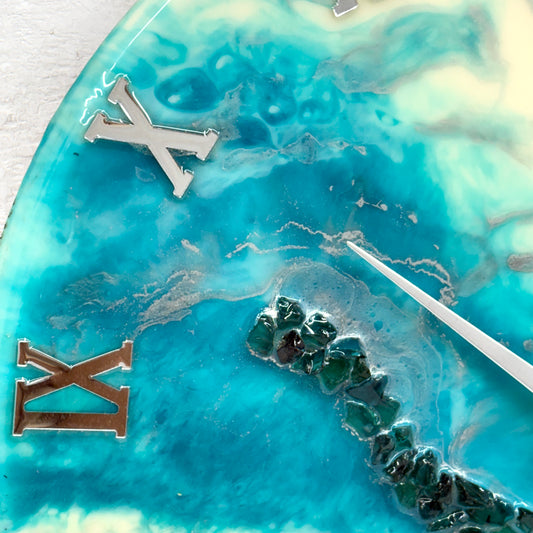 *Blue Stones Silent Clock 17.5 inches(CS)