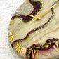 Dark Cherry Geode Medium Size Silent Clock 17.5 Inches