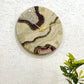 Dark Cherry Geode Medium Size Silent Clock 17.5 Inches