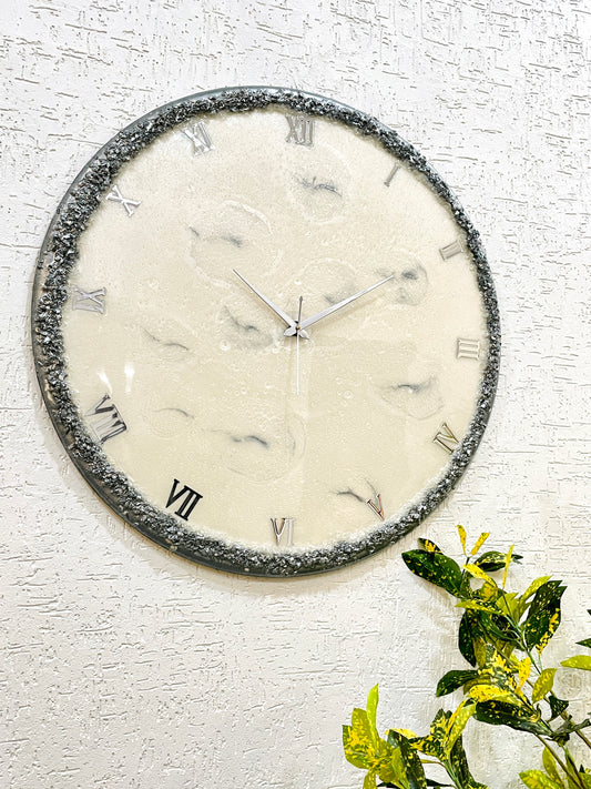 *Silver Ring Clock Large 27 Inches