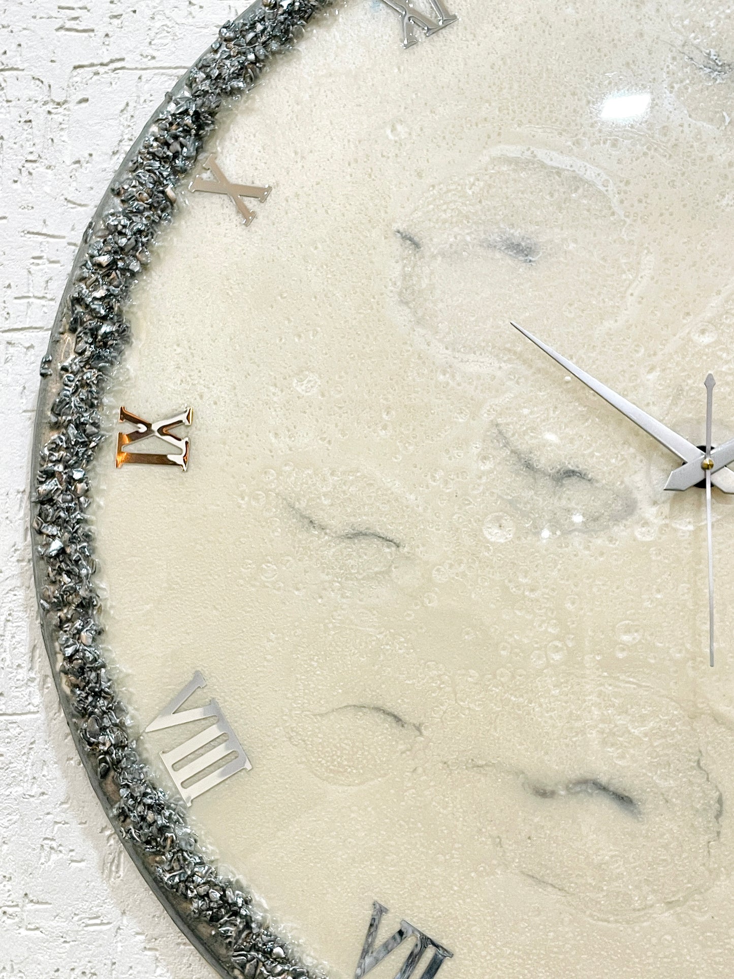 *Silver Ring Clock Large 27 Inches