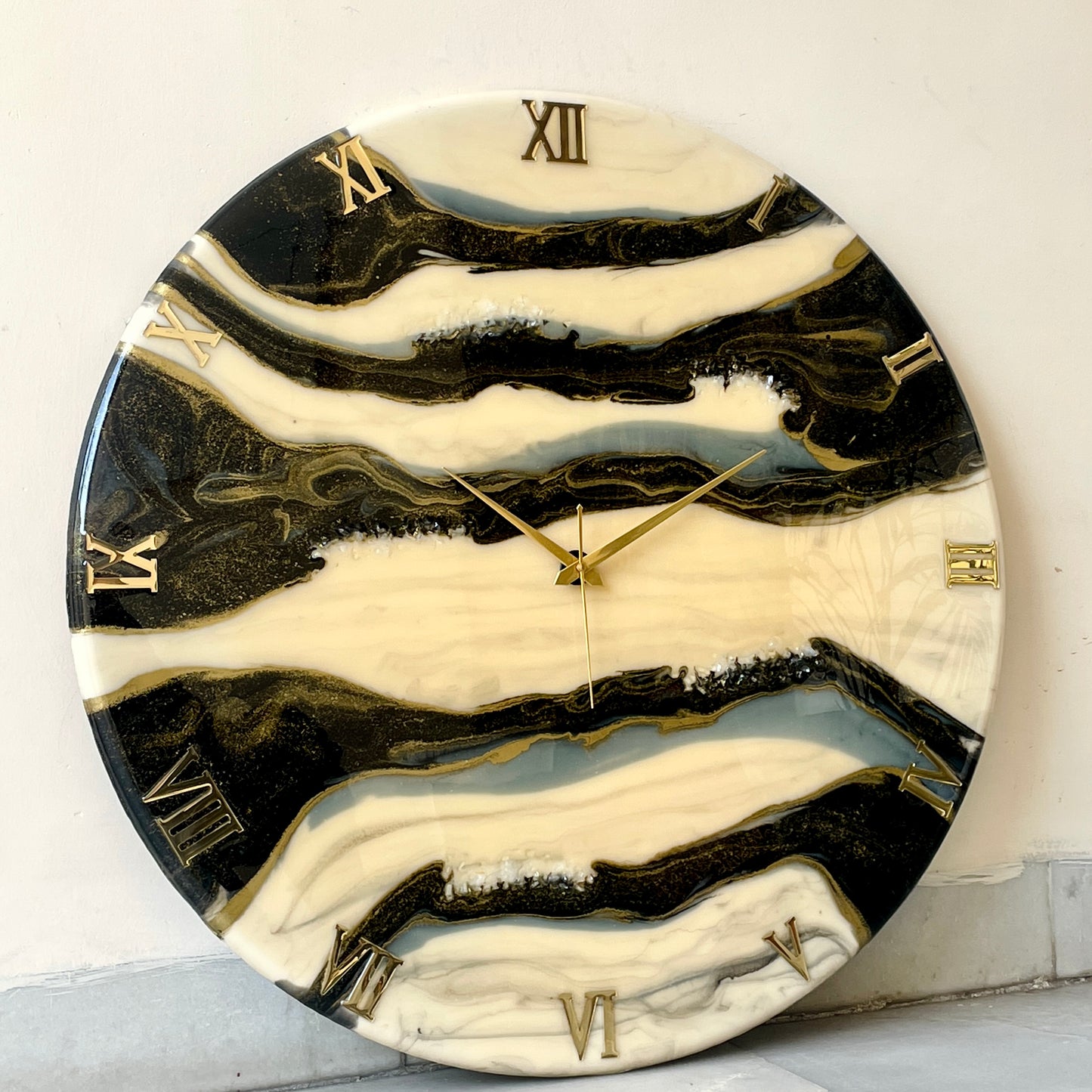 Black Falls Clock Large 27 Inches