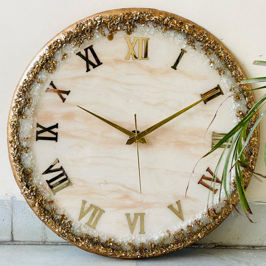 Bronze Rose Gold  Silent Clock 17.5 inches