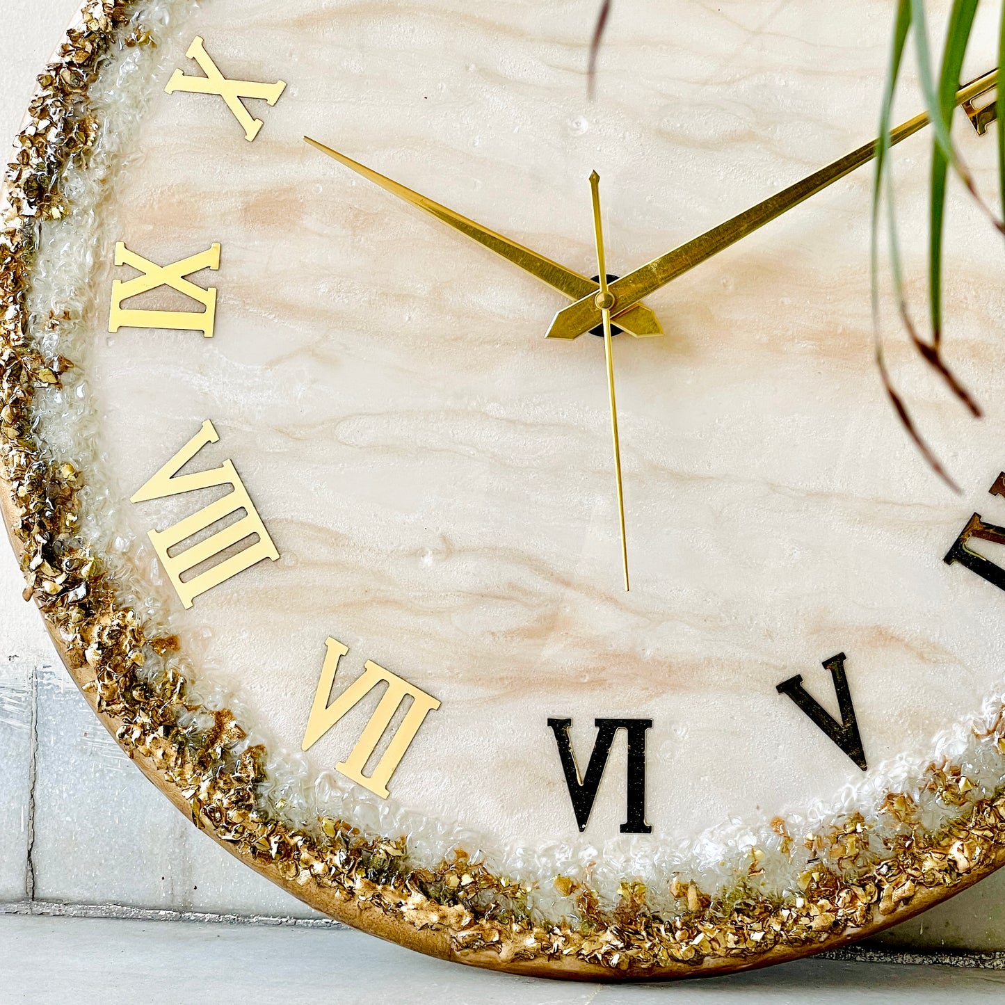 Bronze Rose Gold  Silent Clock 17.5 inches