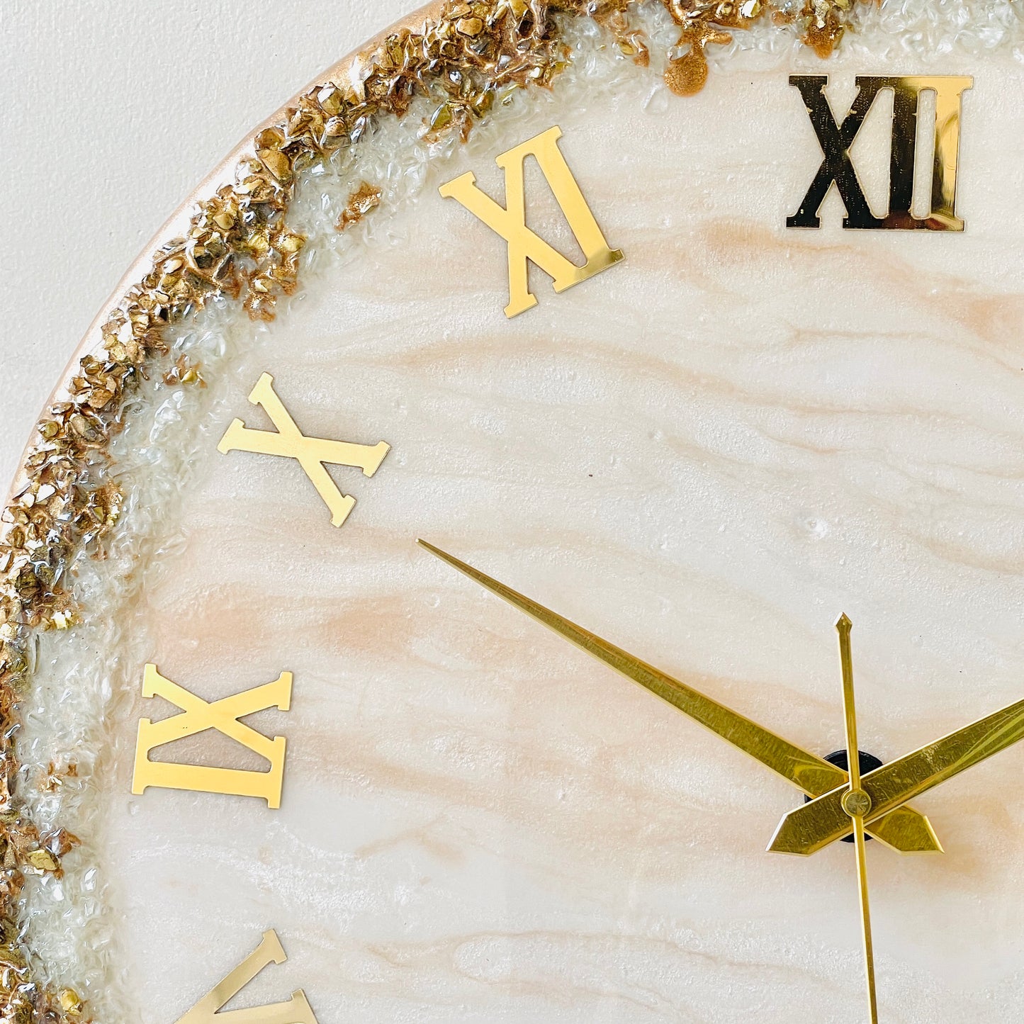 Bronze Rose Gold  Silent Clock 17.5 inches