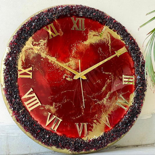 Red Ring Silent Clock
