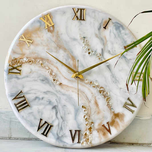 Beige Silent Clock