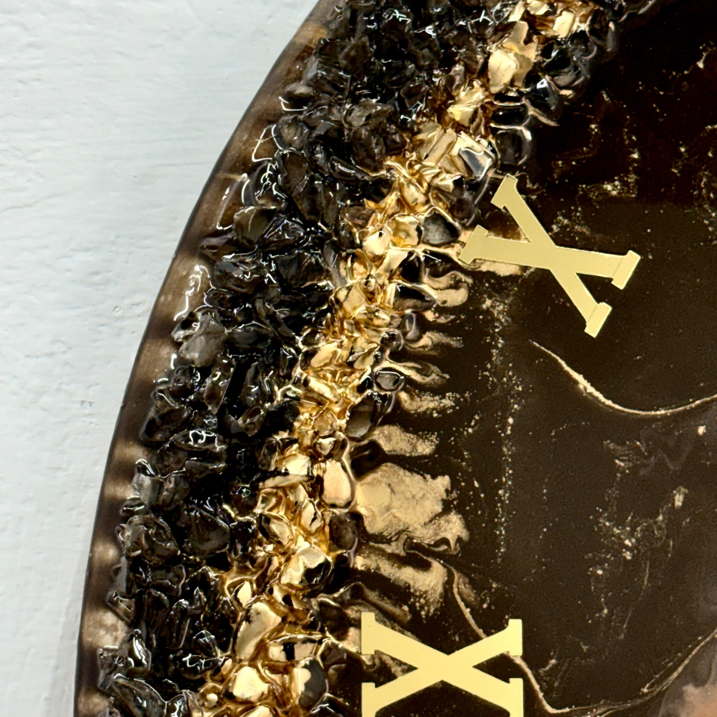 Mocha Clock 17.5 inches