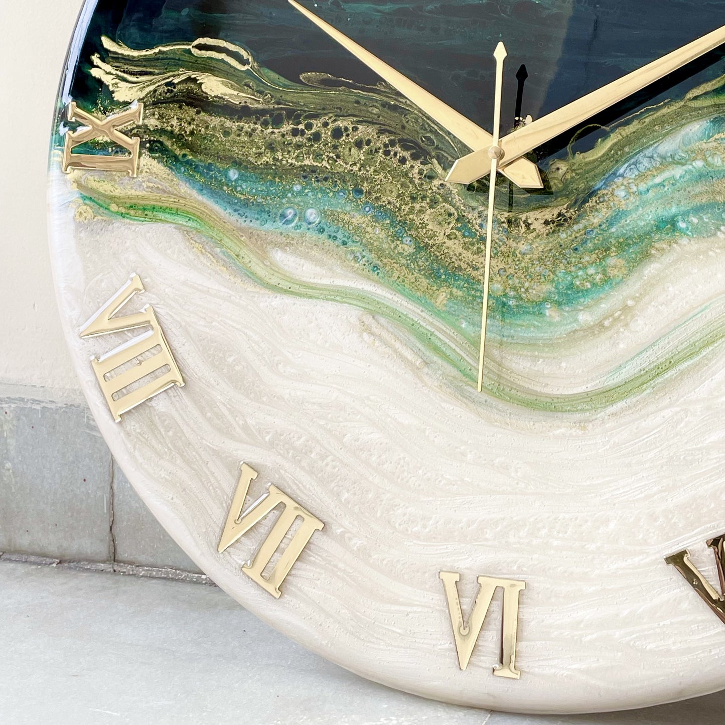 Royal Green Silent Clock