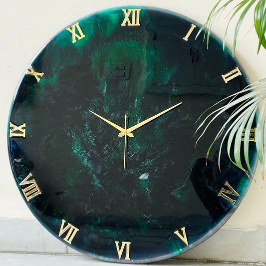 green forest Clock Large 27 Inches