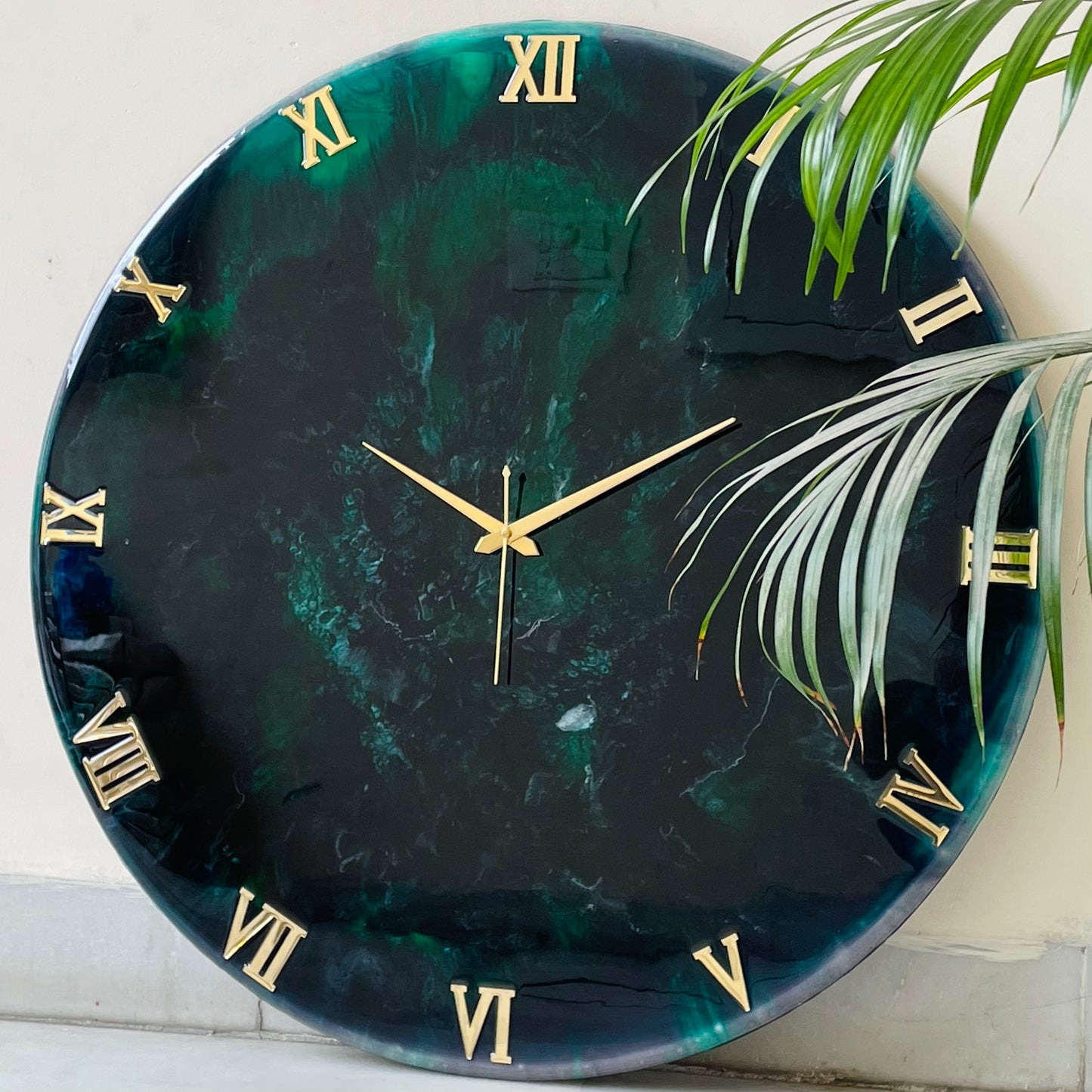 green forest Clock Large 27 Inches