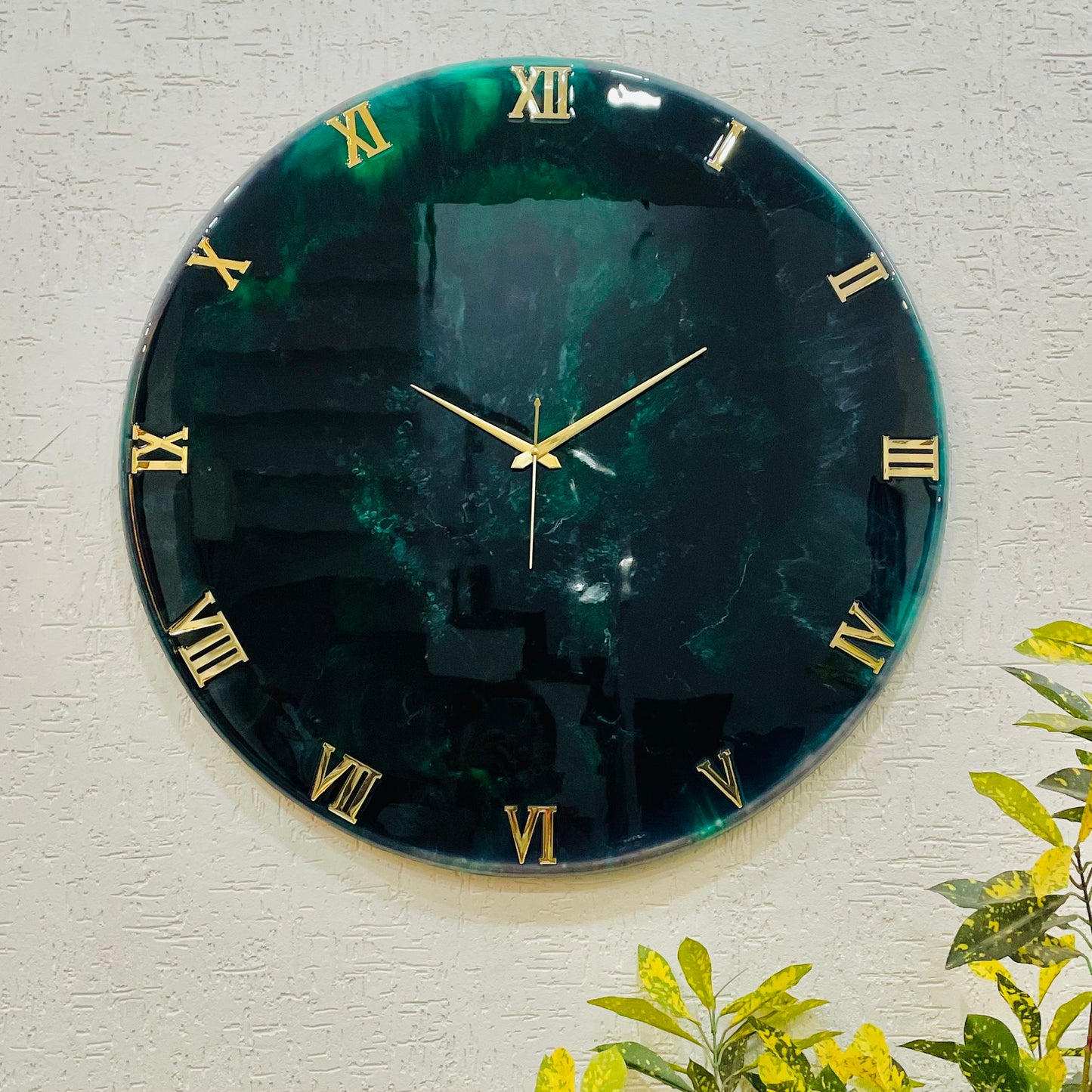 green forest Clock Large 27 Inches