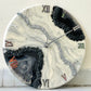 *Silver Geode Silent Clock 17.5 inches