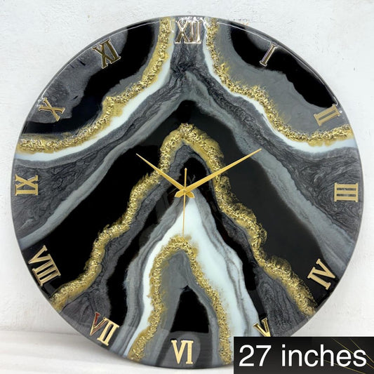 Black Geode 27 Inches Clock (CS)