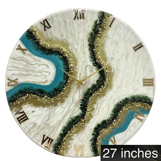 Green Geode 27 Inches Clock (CS)
