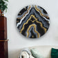 Black Geode Clock Large 17.5 Inches