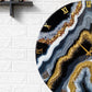 Black Geode Clock Large 17.5 Inches