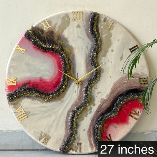 *Cherry Geode Clock Large 27 Inches(CS)