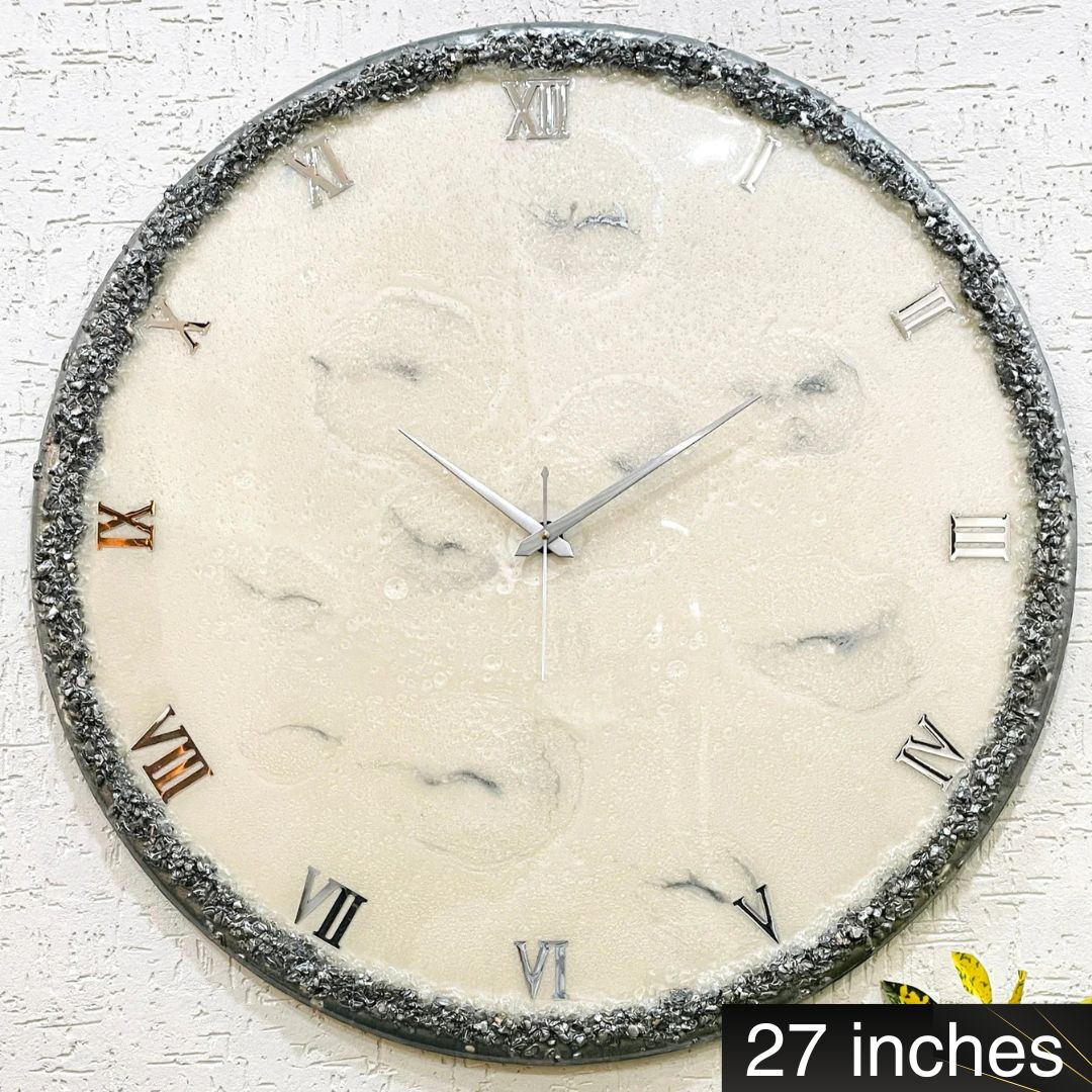 *Silver Ring Clock Large 27 Inches