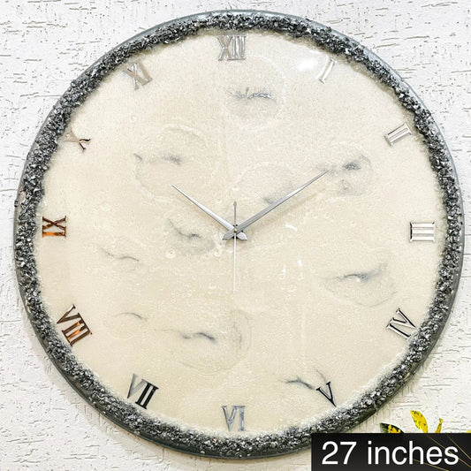 *Silver Ring Clock Large 27 Inches