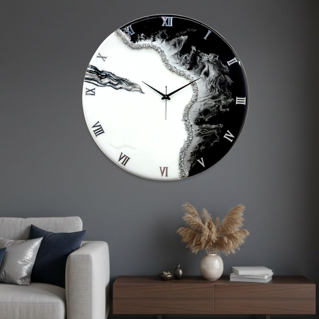 Black Fire Silent Clock