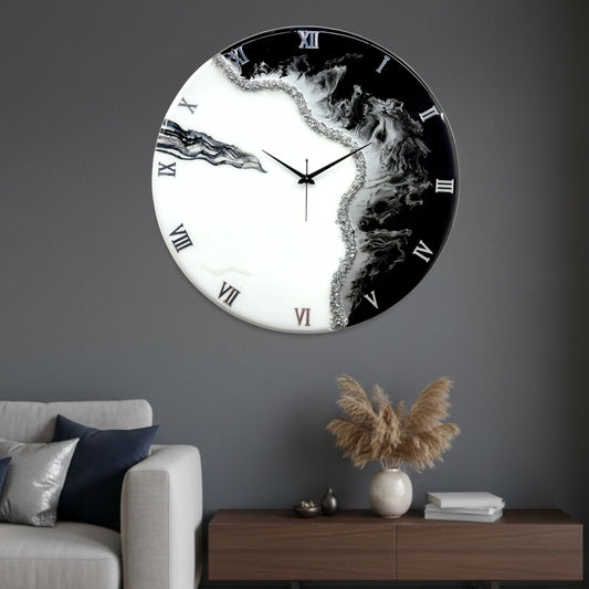 Black Fire Silent Clock