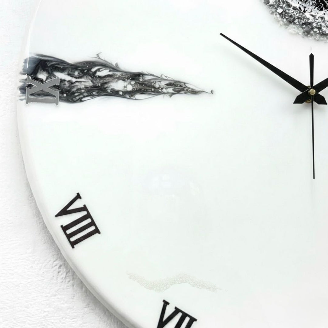 Black Fire Silent Clock