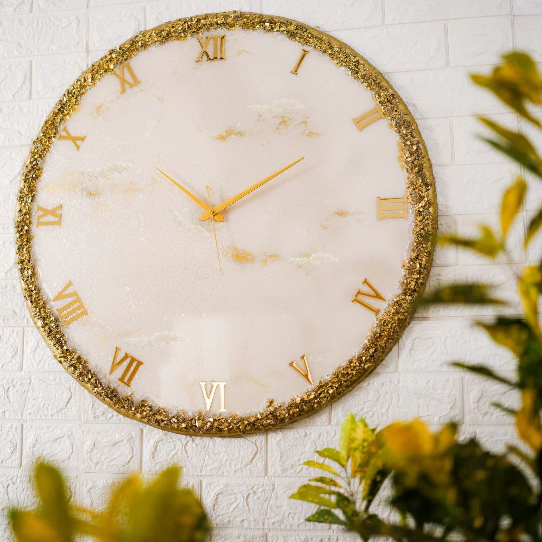 Golden Ring Large Silent Clock