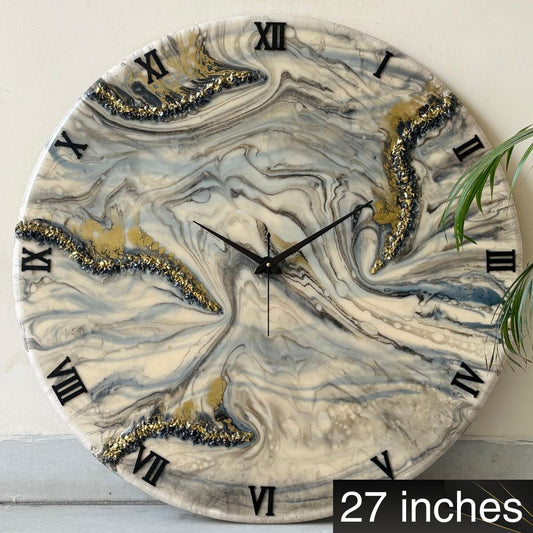 *Black White Desert  Clock Large 27 Inches(CS)