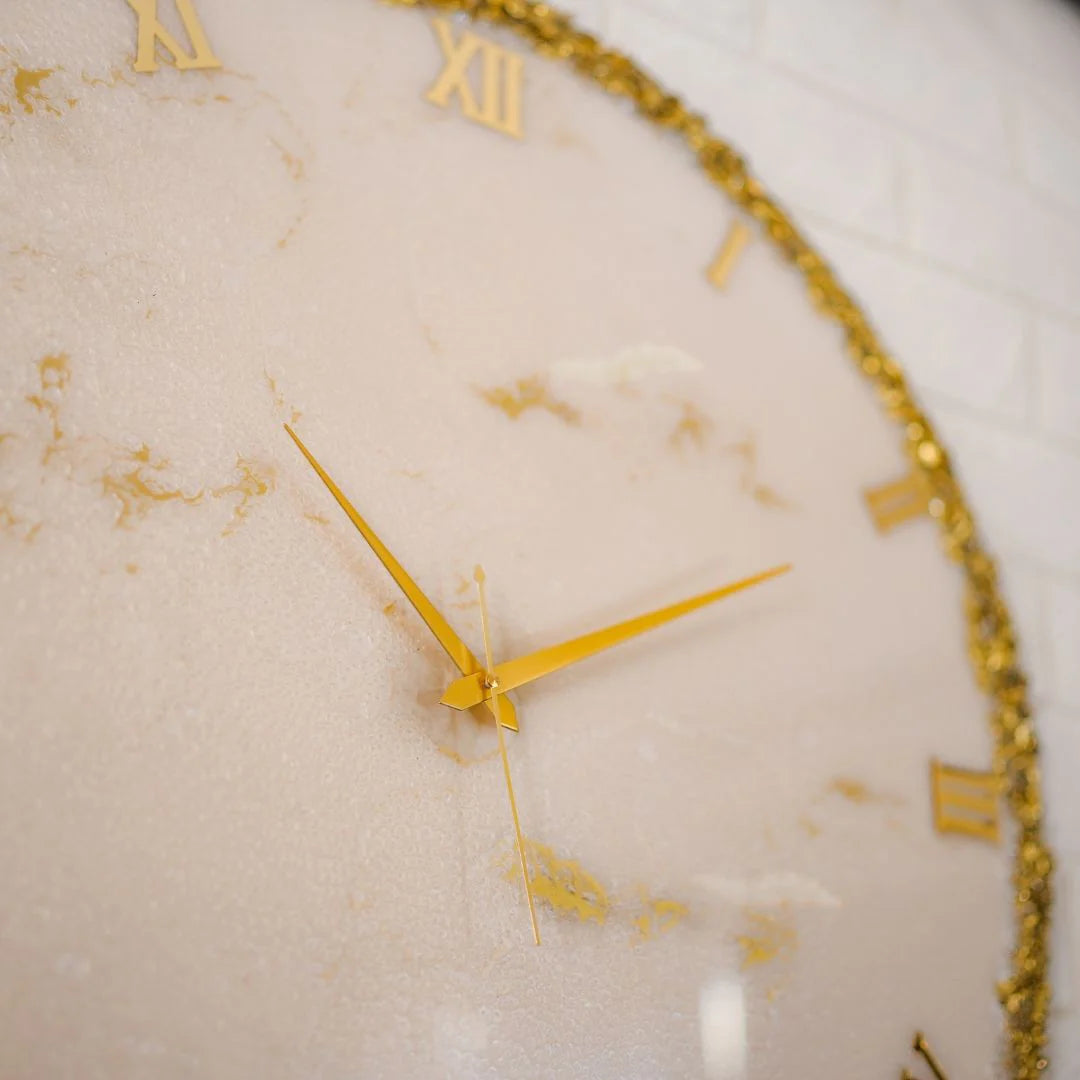 Golden Ring Large Silent Clock