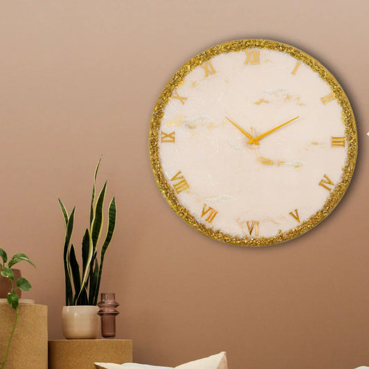 Golden Ring Large Silent Clock