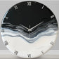 Silver Waves Silent Clock 17.5 inches