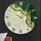Green Fire Silent Clock 17.5 inches
