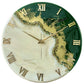Green Fire Silent Clock