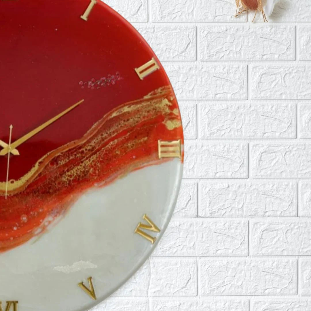 Red Stunner Large Silent Clock