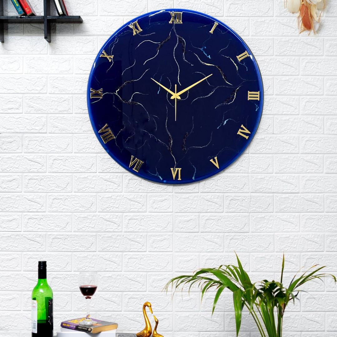 Blue Storm Silent Clock 30cm