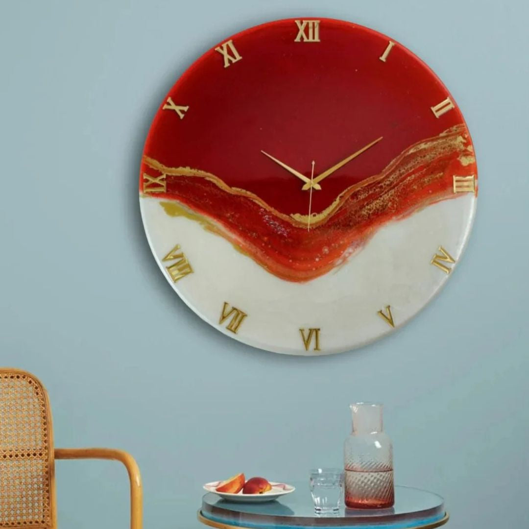 Red Stunner Large Silent Clock