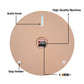 Rose Gold Stone Silent Clock 17.5 inches