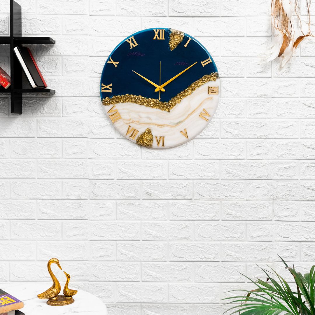 The Blue Peak Resin Clock 17.5 inches