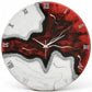 Crimson rift silent clock 17.5 inches