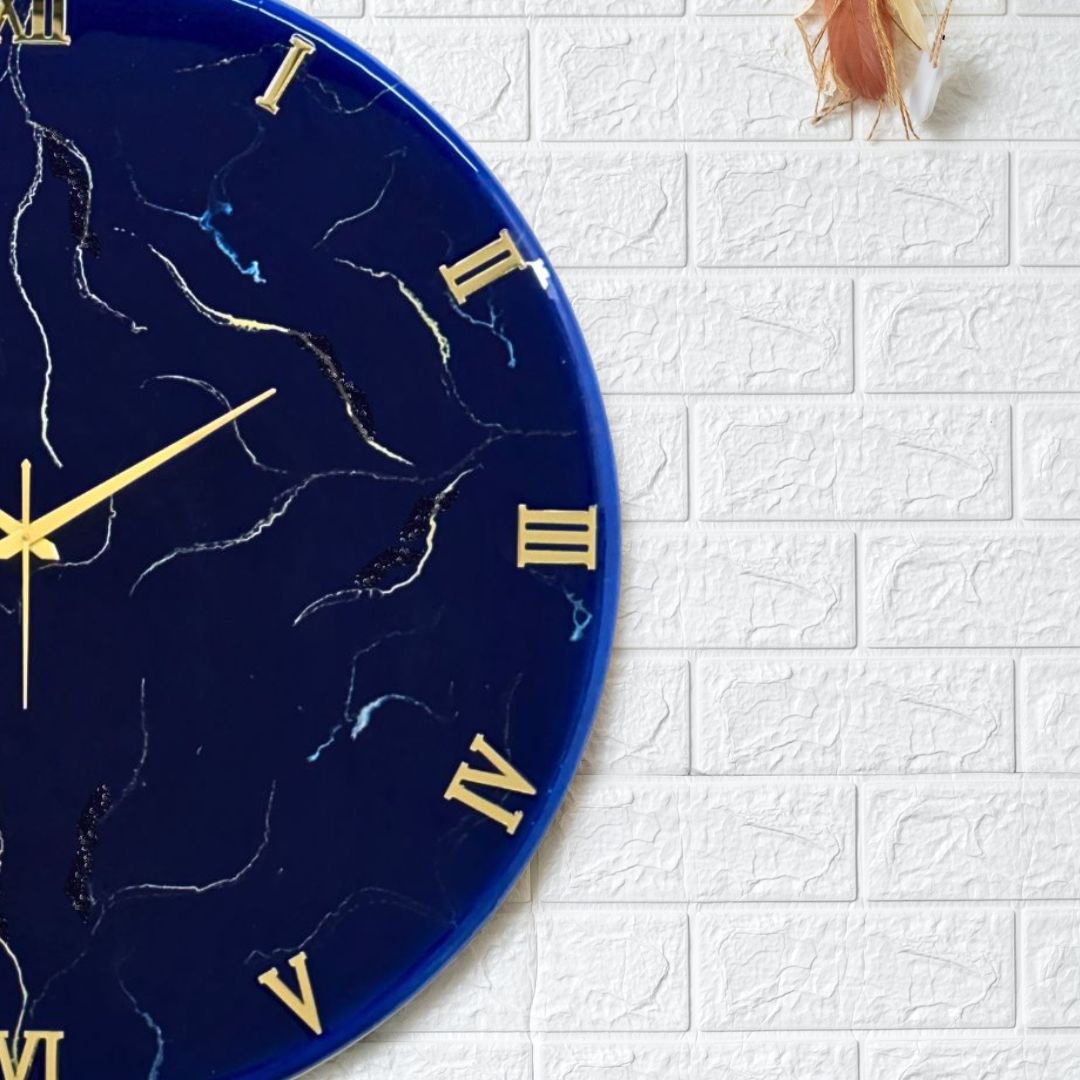 Blue Storm Silent Clock 30cm