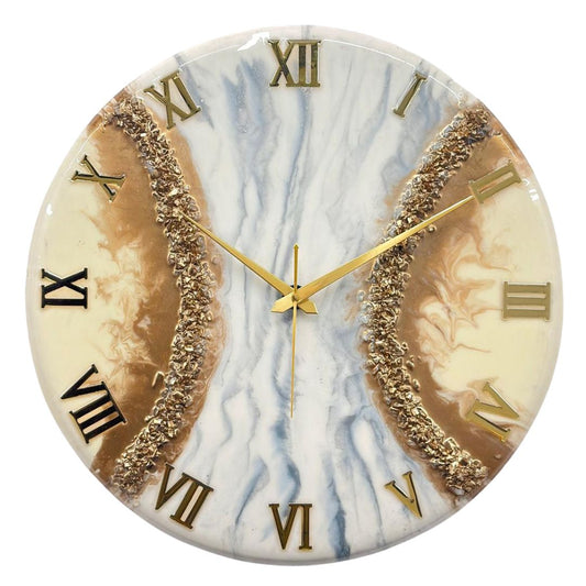 Rose Gold Stone Silent Clock 17.5 inches