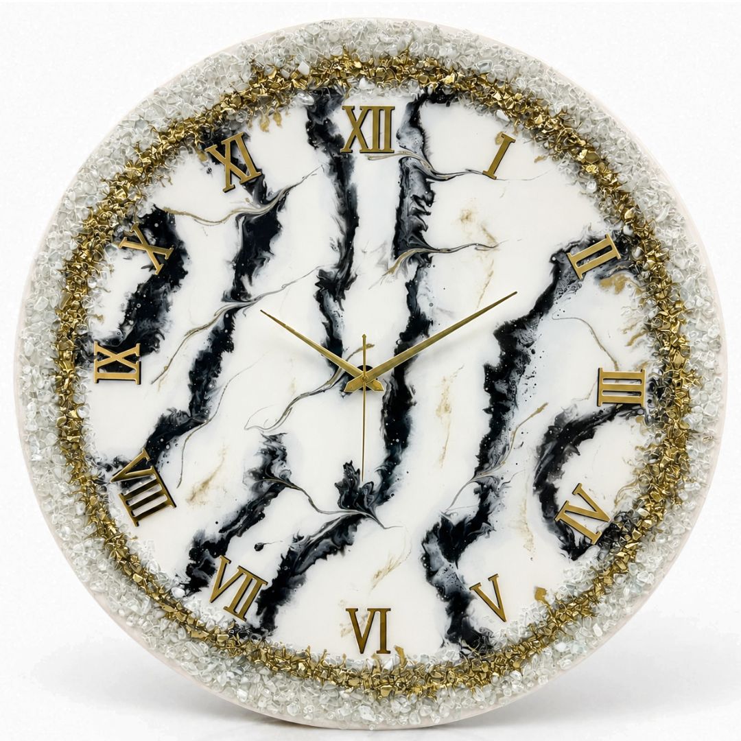 Onyx Crown Clock 17.5 inches
