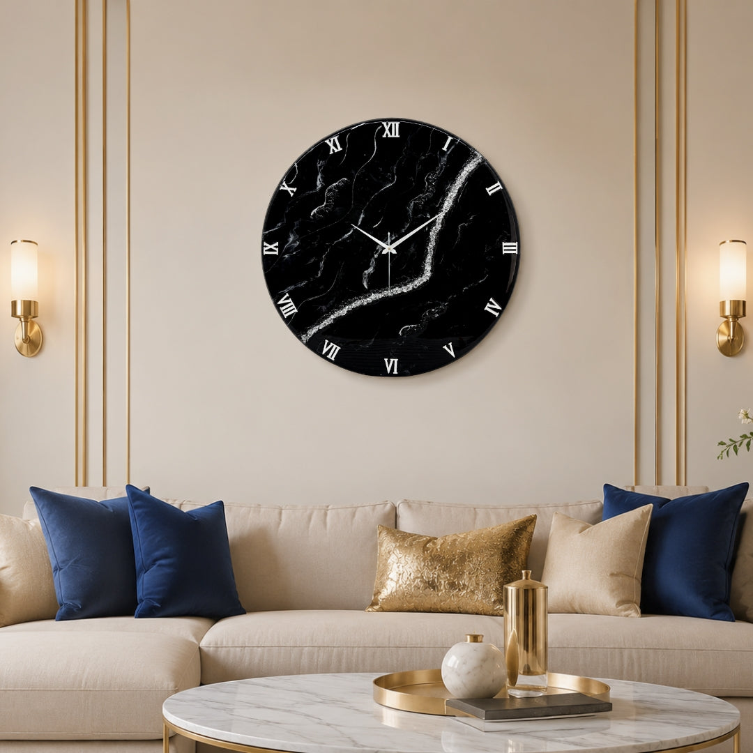 Black Current Clock 17.5 inches