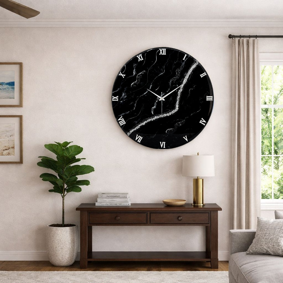 Black Current Clock 17.5 inches